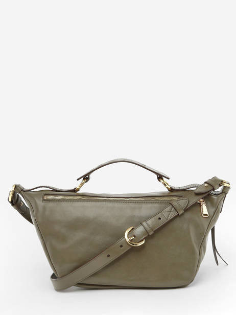 Medium Leather Origami Crossbody Bag Lancel Green origami A12528 other view 4