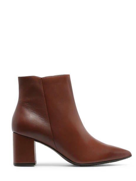 Bottines à Talon En Cuir Tamaris Marron accessoires 41