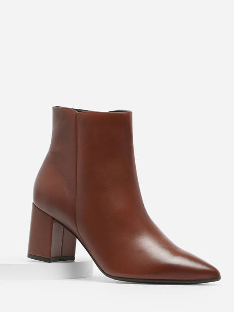 Bottines à Talon En Cuir Tamaris Marron accessoires 41 vue secondaire 1