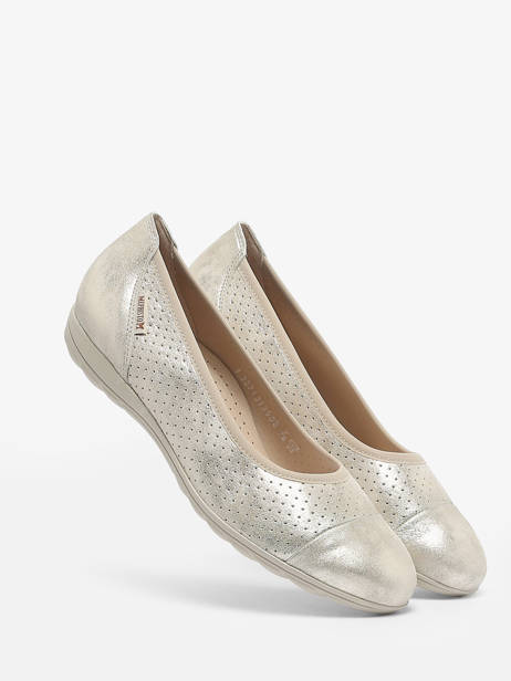 Ballerines En Cuir Mephisto Beige accessoires P5138725 vue secondaire 2