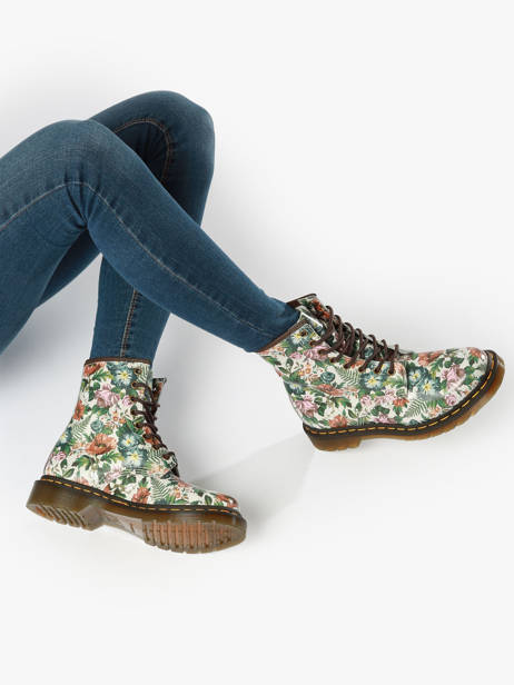 Boots 1460 En Cuir Dr martens Multicolore accessoires 31689649 vue secondaire 2