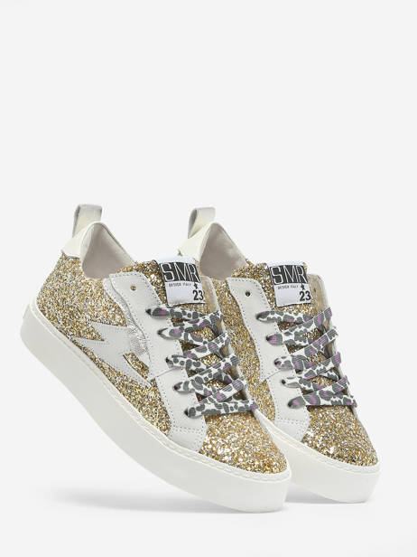 Sneakers Viken En Cuir Semerdjian Or accessoires VIKE9586 vue secondaire 3