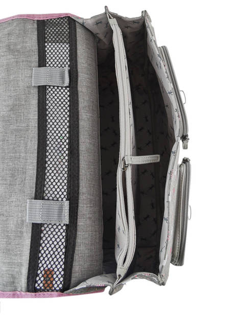 Wheeled Schoolbag 2 Compartments Cameleon Gray vintage fantasy PBVGCA35 other view 3
