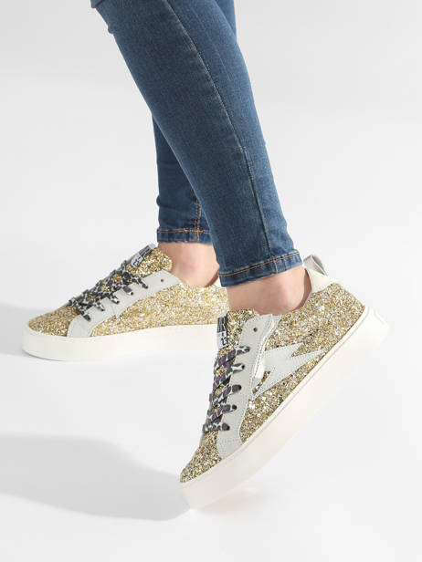 Sneakers Viken En Cuir Semerdjian Or accessoires VIKE9586 vue secondaire 2