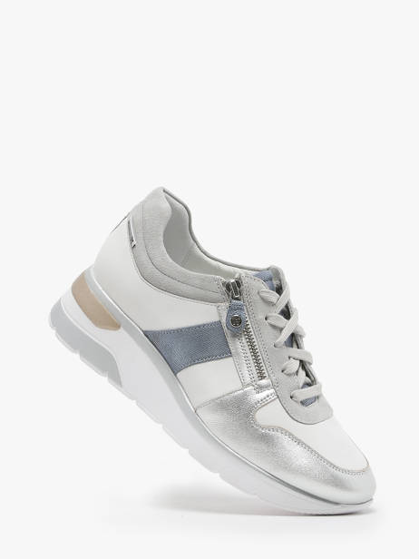 Sneakers Talon Compensé En Cuir Mephisto Argent accessoires P5144718 vue secondaire 1