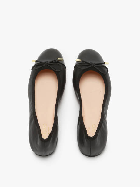 Ballerines En Cuir Inuovo Noir accessoires A94001 vue secondaire 2