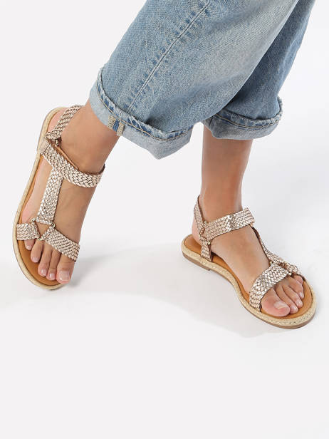 Sandales Hipsto En Cuir Les tropeziennes Or accessoires HIPSTO vue secondaire 2