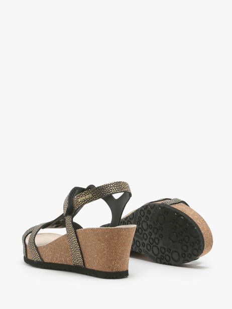 Sandales Talon Compensé En Cuir Mephisto Or accessoires P5141928 vue secondaire 4