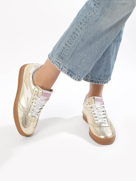 Sneakers Risy En Cuir Semerdjian Or accessoires RISYA135 vue secondaire 2
