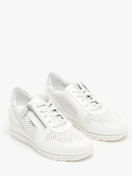 Sneakers Talon Compensé En Cuir Mephisto Blanc accessoires P5144311 vue secondaire 1