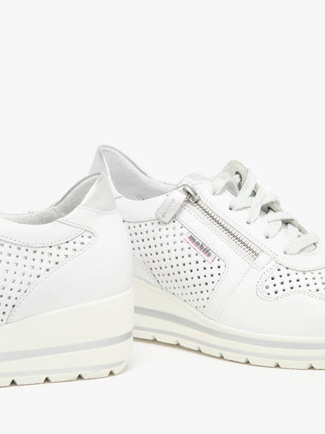 Sneakers Talon Compensé En Cuir Mephisto Blanc accessoires P5144311 vue secondaire 2