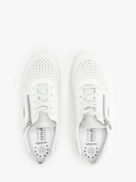 Sneakers Talon Compensé En Cuir Mephisto Blanc accessoires P5144311 vue secondaire 3