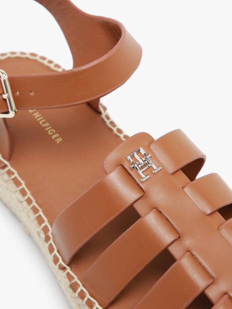 Sandales En Cuir Tommy hilfiger Marron accessoires 7743GQS vue secondaire 2