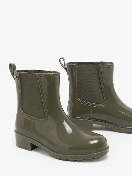 Bottes De Pluie Tommy hilfiger Vert accessoires 8213BDS vue secondaire 2