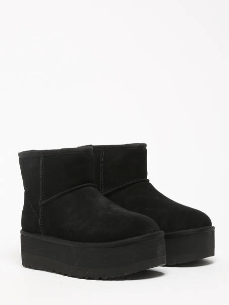 Boots Classic Mini Platform En Cuir Ugg Noir accessoires 1134991 vue secondaire 2