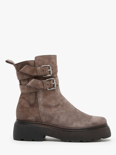 Bottines En Cuir Mjus Gris accessoires L44201