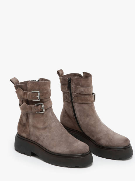 Bottines En Cuir Mjus Gris accessoires L44201 vue secondaire 2