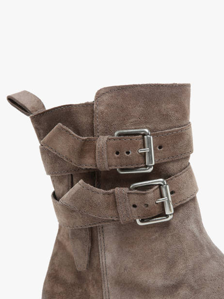Bottines En Cuir Mjus Gris accessoires L44201 vue secondaire 3