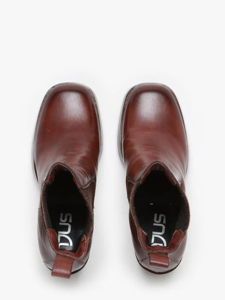 Bottines à Talon En Cuir Mjus Marron accessoires P96225 vue secondaire 4