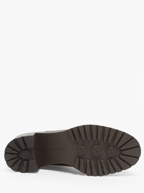 Bottines à Talon En Cuir Tommy hilfiger Marron accessoires 8163GPK vue secondaire 5