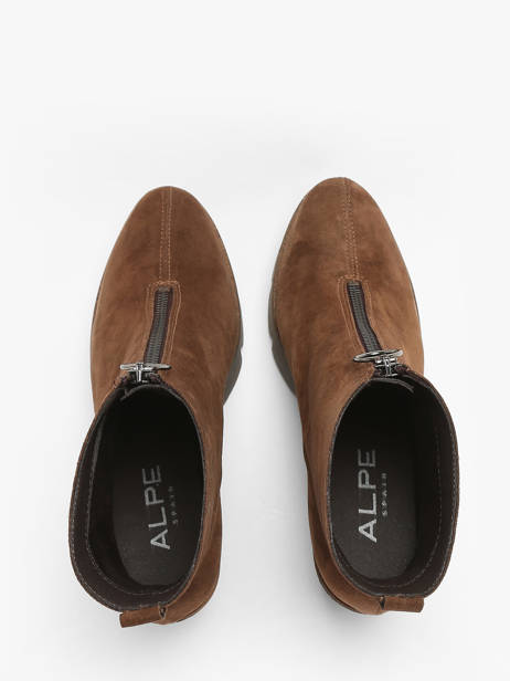 Bottines à Talon Sasha En Cuir Alpe Marron accessoires 45531146 vue secondaire 4