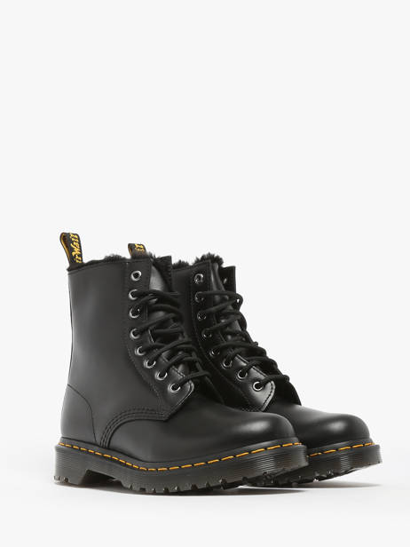 Bottines 1460 Serena En Cuir Dr martens Noir accessoires Boots 1460 Serena Doublées de Fourrure Synthétique vue secondaire 2