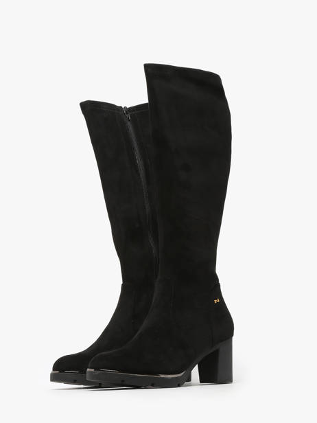 Bottes à Talon En Cuir Nathan baume Noir accessoires 242N3404 vue secondaire 2