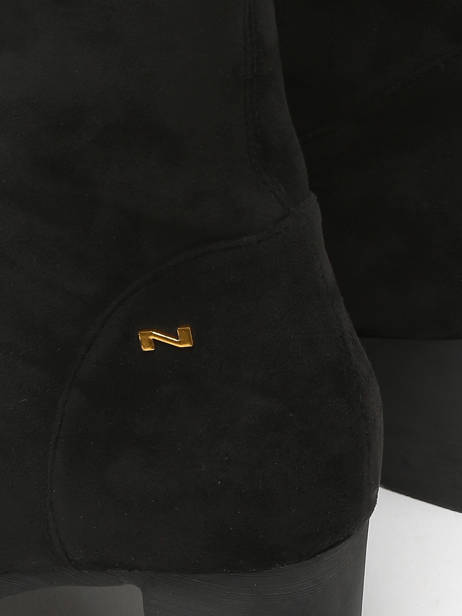 Bottes à Talon En Cuir Nathan baume Noir accessoires 242N3404 vue secondaire 3