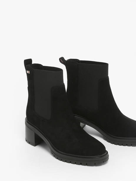 Bottines à Talon En Cuir Tommy hilfiger Beige accessoires 8429BDS vue secondaire 2