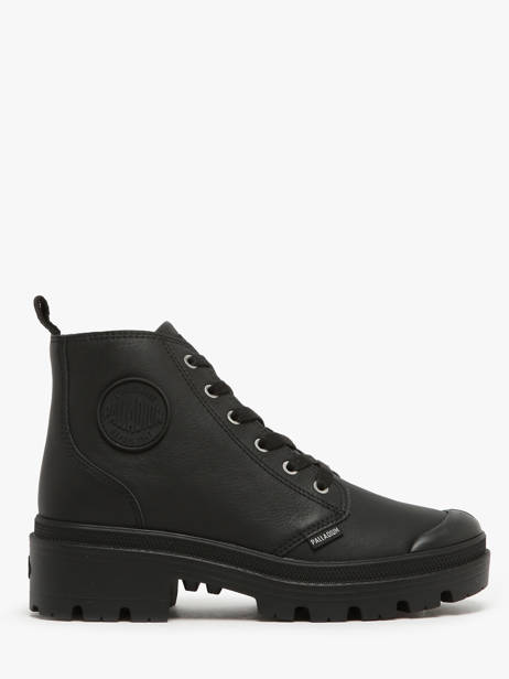 Bottines Pallabase En Cuir Palladium Noir accessoires 96905001