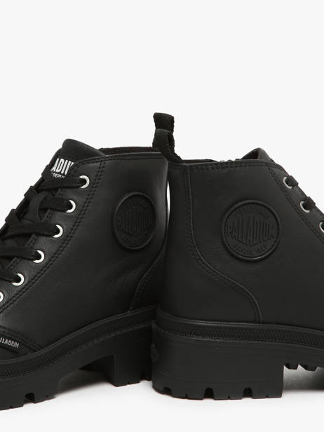 Bottines Pallabase En Cuir Palladium Noir accessoires 96905001 vue secondaire 3