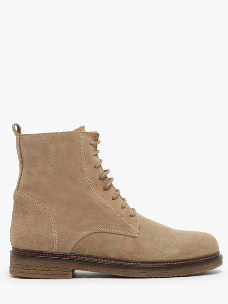 Bottines Zag En Cuir Aliwell Beige accessoires ZAG