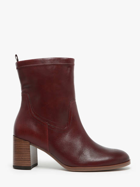 Bottines à Talon En Cuir Gabor Rouge accessoires 68