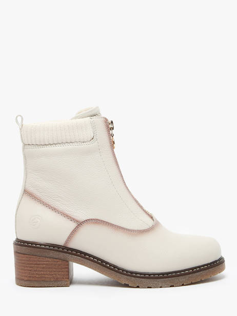 Bottines En Cuir Remonte Beige accessoires 80