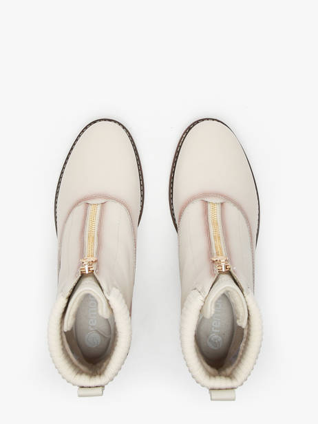 Bottines En Cuir Remonte Beige accessoires 80 vue secondaire 4