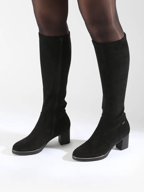 Bottes à Talon En Cuir Nathan baume Noir accessoires 242N3404 vue secondaire 1