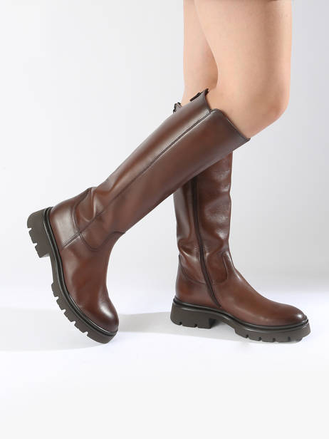 Bottes En Cuir Gabor Marron accessoires 24 vue secondaire 1