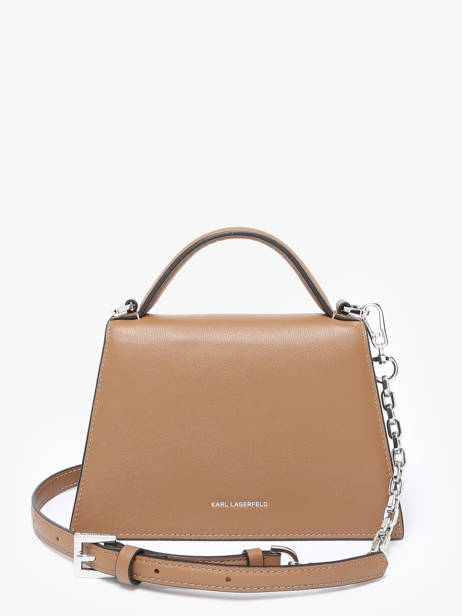 Sac Bandoulière K Signature Cuir Karl lagerfeld Marron k signature A1W30038 vue secondaire 4