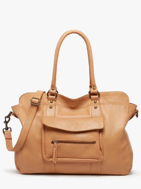 Sac Porté épaule A4 Cow Cuir Basilic pepper Marron cow BCOW78