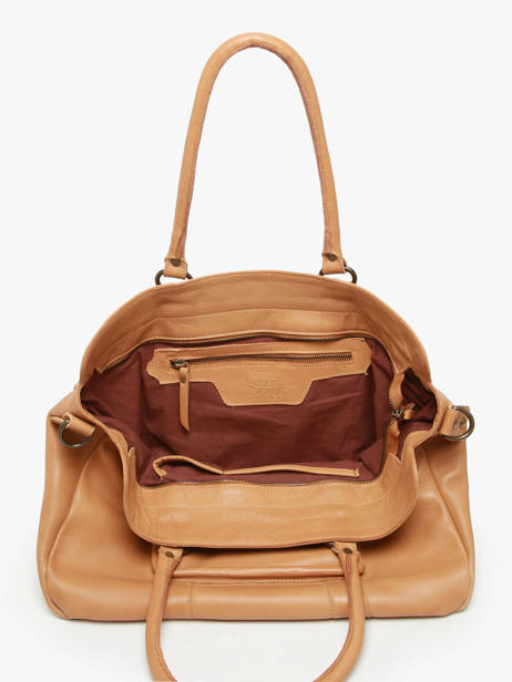Sac Porté épaule A4 Cow Cuir Basilic pepper Marron cow BCOW78 vue secondaire 3