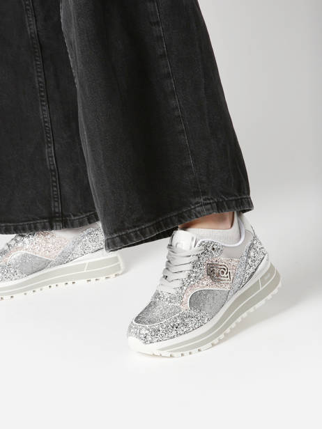 Sneakers Maxi Wonder 73 Liu jo Argent accessoires BA5015TX vue secondaire 1