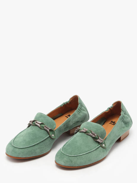 Mocassins Zanga En Cuir Mam'zelle Vert accessoires CSIRK28 vue secondaire 2