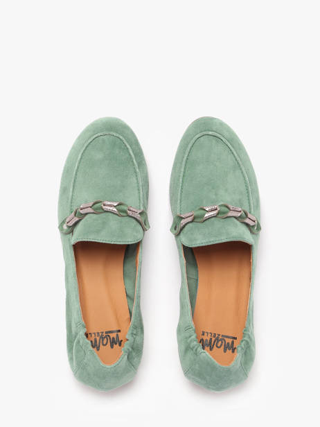 Mocassins Zanga En Cuir Mam'zelle Vert accessoires CSIRK28 vue secondaire 4