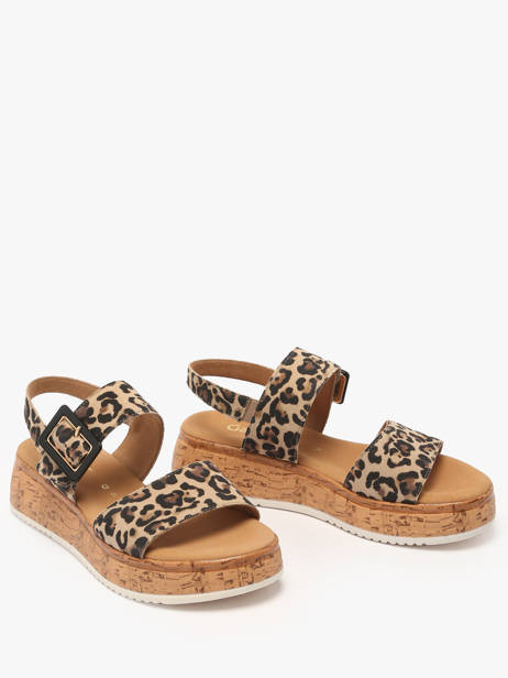 Sandales En Cuir Gabor Beige accessoires 90 vue secondaire 1