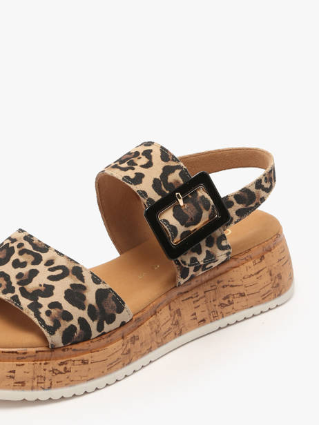 Sandales En Cuir Gabor Beige accessoires 90 vue secondaire 2