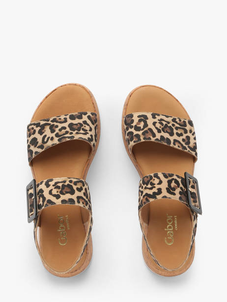 Sandales En Cuir Gabor Beige accessoires 90 vue secondaire 3