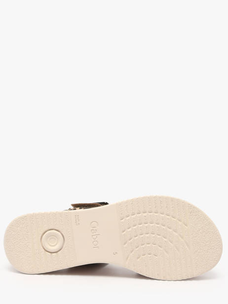 Sandales En Cuir Gabor Beige accessoires 90 vue secondaire 4