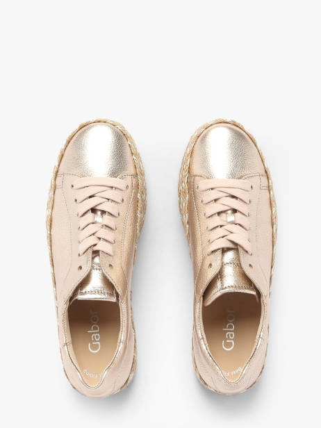 Sneakers En Cuir Gabor Or accessoires 62 vue secondaire 4