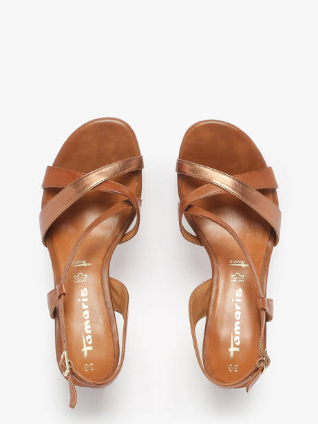 Sandales à Talon En Cuir Tamaris Marron accessoires 44 vue secondaire 3