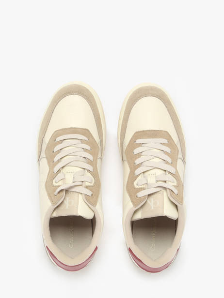 Sneakers In Leather Calvin klein jeans Beige men 1153OLH other view 4